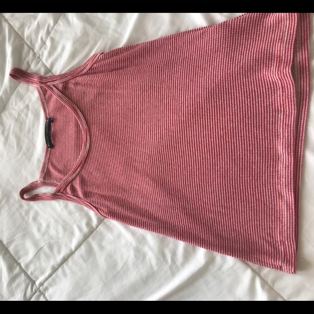 red and white striped brandy tank top